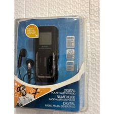Coby Digital Pocket AM/FM Radio Backlit Display DBBS Black CX-96 Rotary Logo NIB