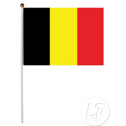 Drapeau Belgique avec Bâton
