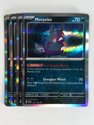 Pokemon TCG Parado Rift 4x Playset Holographic Morpeko 121/182 Near Mint