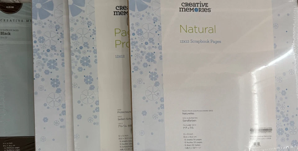 Creative Memories 12"x 12" Scrapbook Pages & Protectors