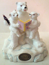 VTG 1998 COCA COLA HERITAGE COLLECITON POLAR BEAR FIGURINE C IS FOR COKE ay