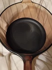 Vintage Corning Vision Ware 2.5 L Glass Saucepan Pot PYREX Lid Amber Visions USA