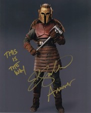 EMILY SWALLOW signed Autogramm 20x25cm STAR WARS MANDO in Person autograph COA