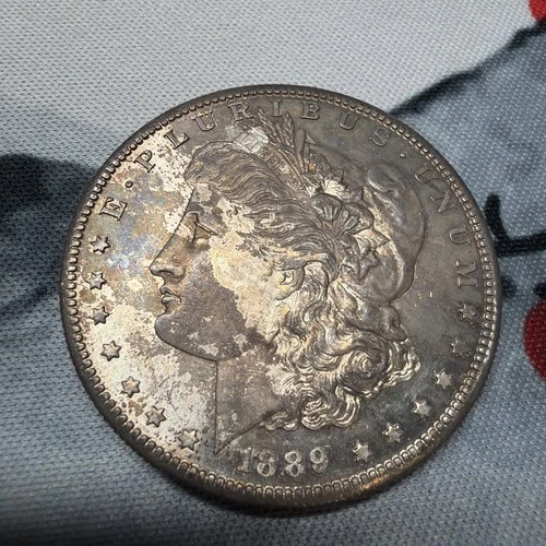 1889 S MORGAN SILVER DOLLAR! BEAUTIFUL Uncirculated Coin! WOW! Toned! Rare!