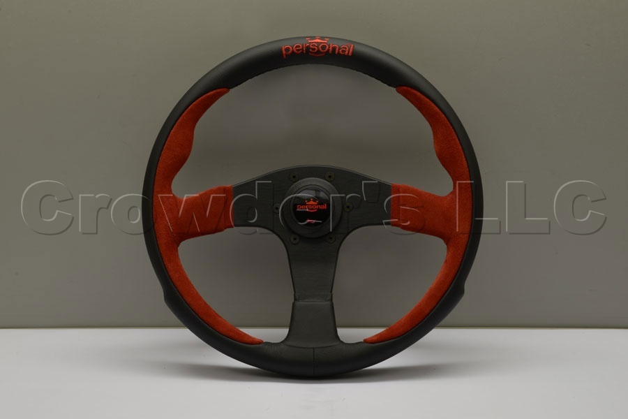 Personal Steering Wheel Pole Position 330mm Black Leather and Red