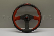 Personal Steering Wheel Pole Position 330mm Black Leather And Red Suede Personal Steering Wheel Pole Position 330mm Black Leather And Red Suede
