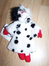 Disney Store 101 Dalmatians Cruella Deville Bean Bag Plush Doll New w Tags 9"