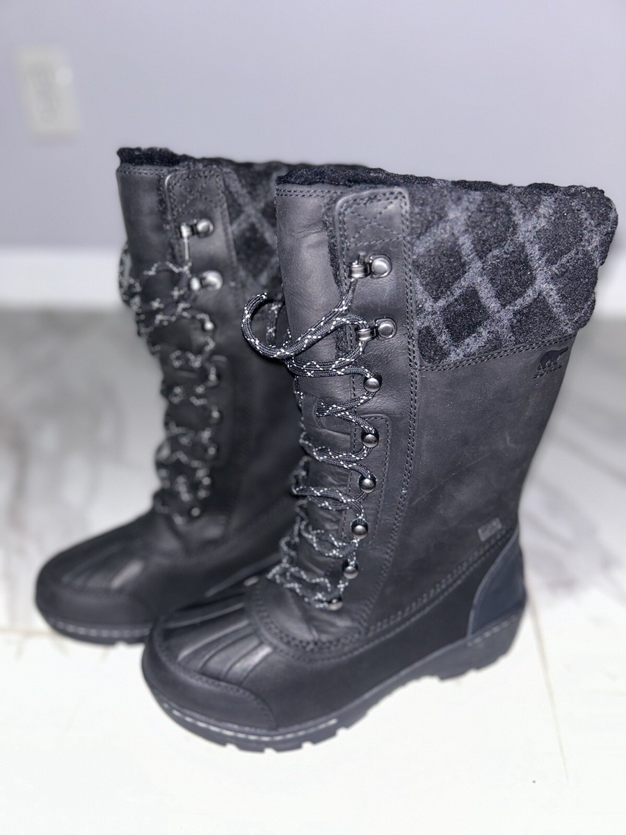 Sorel Women Whistler Tall Boot Black Stone Size