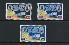 Y687   Ethiopia 1967 trains railroads 3v. MNH