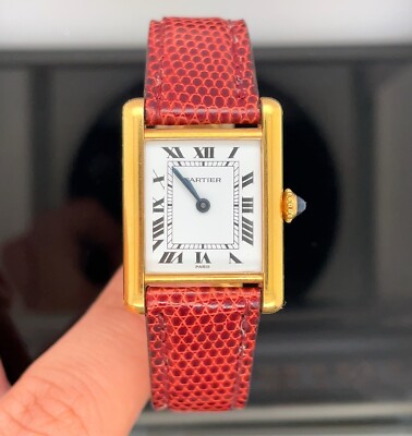 Cartier Tank Louis Cartier 18k Solid Gold Manual Winding Ladies
