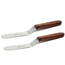 2x Stainless Palette Knife Scraper Spatula Set For Artist Oil Painting Knives 4"