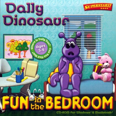 Dally Dinosaur Fun in the Bedroom Age 3-6 Edutainment PC Software Sealed New