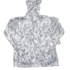 Z By Zella Girls XLarge 14/16 Hoodie Sweatshirt White Gray Kangaroo Pocket
