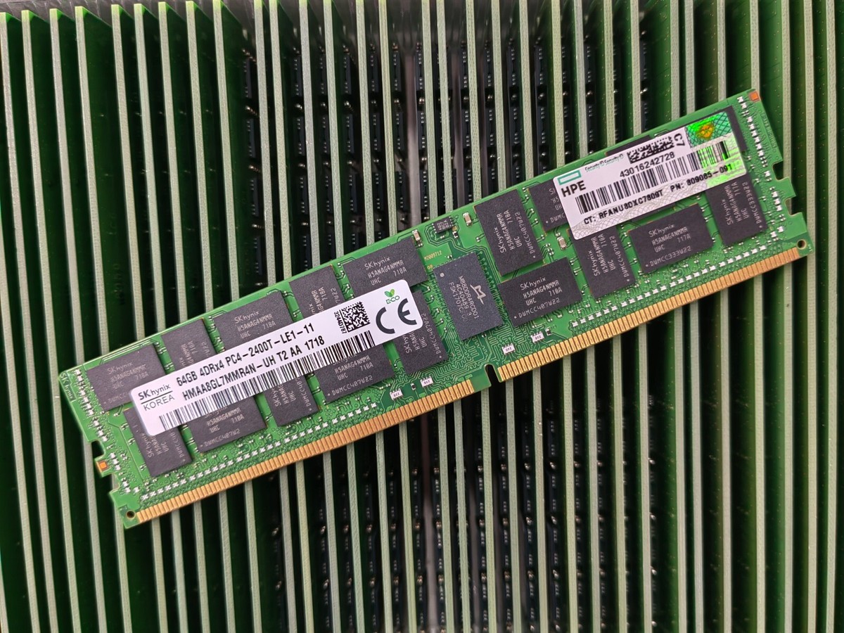 HPE純正 64GB DDR4-2666 ECC LRDIMM ×4枚256GB HPE 850882-001 64GB 4-Rank DDR4-2666 CL19 ECC Reg DDR4 SDRAM