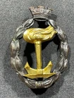 EARLY POST WW2 WWII 1947 Military Italy Italian Air Force Gold Naval Recon Badge