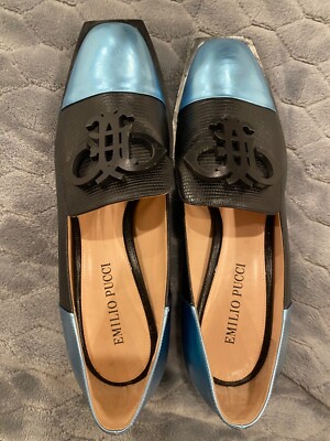 Emilio Pucci Fiorentini Print Loafers, Size 38 us 8