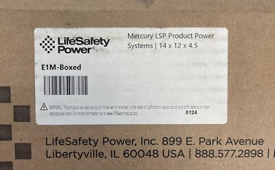LifeSafety Power E1M- Boxed