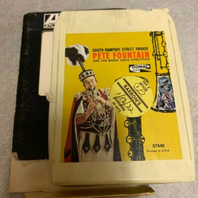  Pete Fountain Mardis Gras Strutters South Rampart 8 Track Tape Cartridge Vtg