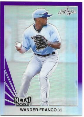 2020 Leaf Metal Multi-Sport Draft Rookie WANDER FRANCO Purple Parallel 7/20