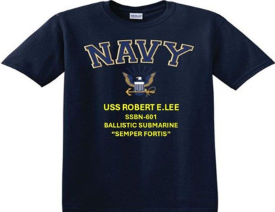 USS ROBERT E.LEE * SSBN-601* SUBMARINE*EAGLE SHIRT*NAVY OFFICIALLY LICENSED