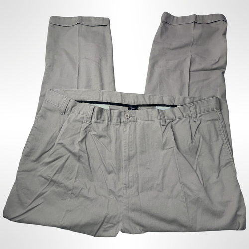 Beverly Hills Polo Club Pants Men 48x32 Tan Khakis Pleated Front Cuffed Hem - Picture 14 of 18