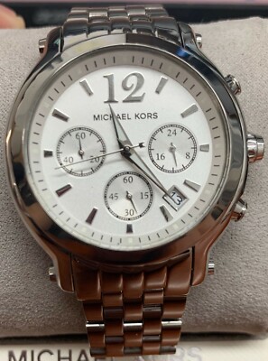 Michael Kors MK5171 White Dial Stainless Steel Chronograph Women's