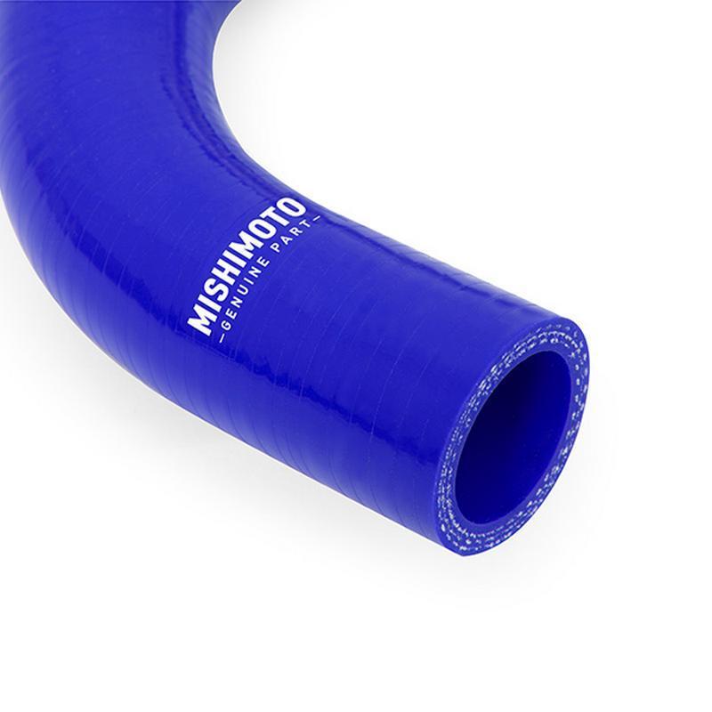 Mishimoto Lower Overflow Hose For Ford 6.0L Powerstroke 2003-2004 - Silicone Replacement, Blue, With Metal Y-Fitting