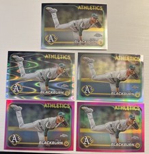 2024 Topps Chrome Paul Blackburn RayWave, Refractor, 2 Pink, Base - Athletics