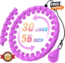 Infinity Hoop Fit Plus Size 58", Weighted Hoops for Adults Weight Loss