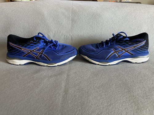 Women's Asics Gel-Cumulus 19 Black/Blue Wht Running T7B8N SZ 10 (VERY LITE USE)