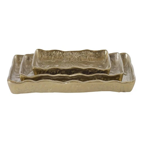Uttermost Artisan Transitional Aluminum Trays in Antique Gold (set of 3) - Picture 1 of 3