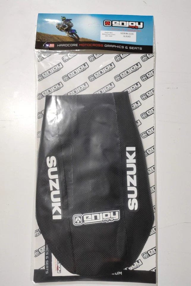 Enjoy Manufacturing Suzuki Seat Cover RM 125 RM 250 1996 - 2000 STD Logo, All Bl - Image 2 of 3
