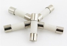 Pack of 5 - 25A 125v/250v Fast-Blow Ceramic Fuses, 5X20mm 3/16" X 3/4 "