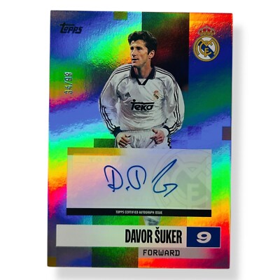 Davor Suker /99 Auto Topps Real Madrid Team Set 2024/25 Autograph Croatia No PSA