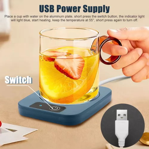 Cup Mug Warmer Auto Thermostat Coffee Tea Milk Drink Heater Pad for Office Home - Picture 3 of 11
