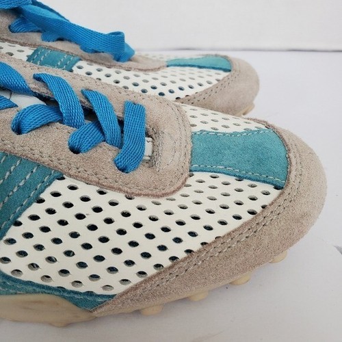 GEOX Respira Trainer Leather Blue Suede Sneaker EUC! Sz 5 - Picture 7 of 11
