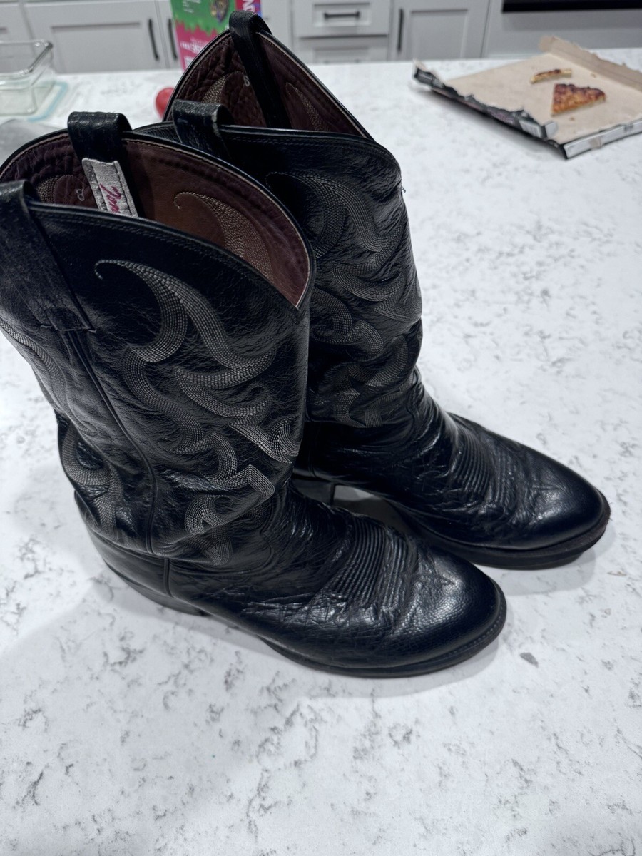 Vintage TONY LAMA Exotic Lizard Cowboy Boots Men 12D El Paso  display picture 3
