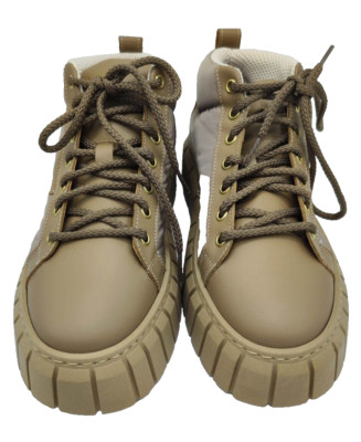 L´estrosa Halbschuh Sneaker Leder beige Gr.37