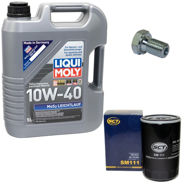 MotoröL ÖLfilter SM111 10W40 5 Liter + ÖLablassschraube FüR BMW 3Er E30 5Er E34-image