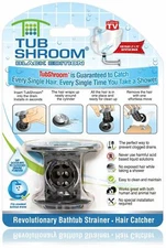 TubShroom® Black Chrome Award-Winning Drain Protector Prevent Clogged Tub Drains