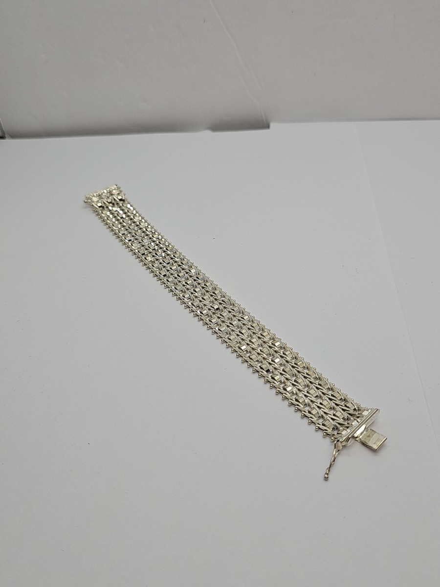 Vintage Milor Italy 925 Sterling Silver Fox tail Link Wide Vintage Milor Italy 925 Sterling Silver Fox tail Link Wide