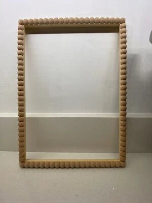 Marco de imagen de bobina estilo antiguo A4 madera desnuda sin terminar