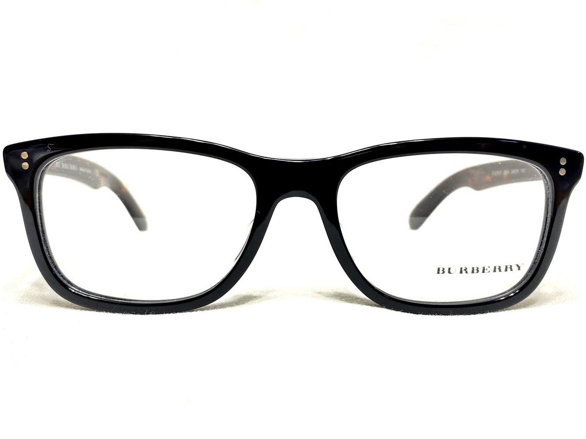 NEW Burberry B2212-F 3554 Mens Black Square Designer Eyeglasses Frames  54/18~140 - Main Image
