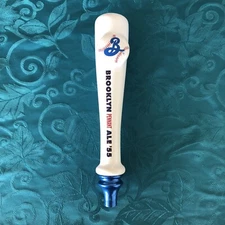 Brooklyn Pennant Ale ‘55 Ceramic Beer Tap Handle Baseball Bat Design