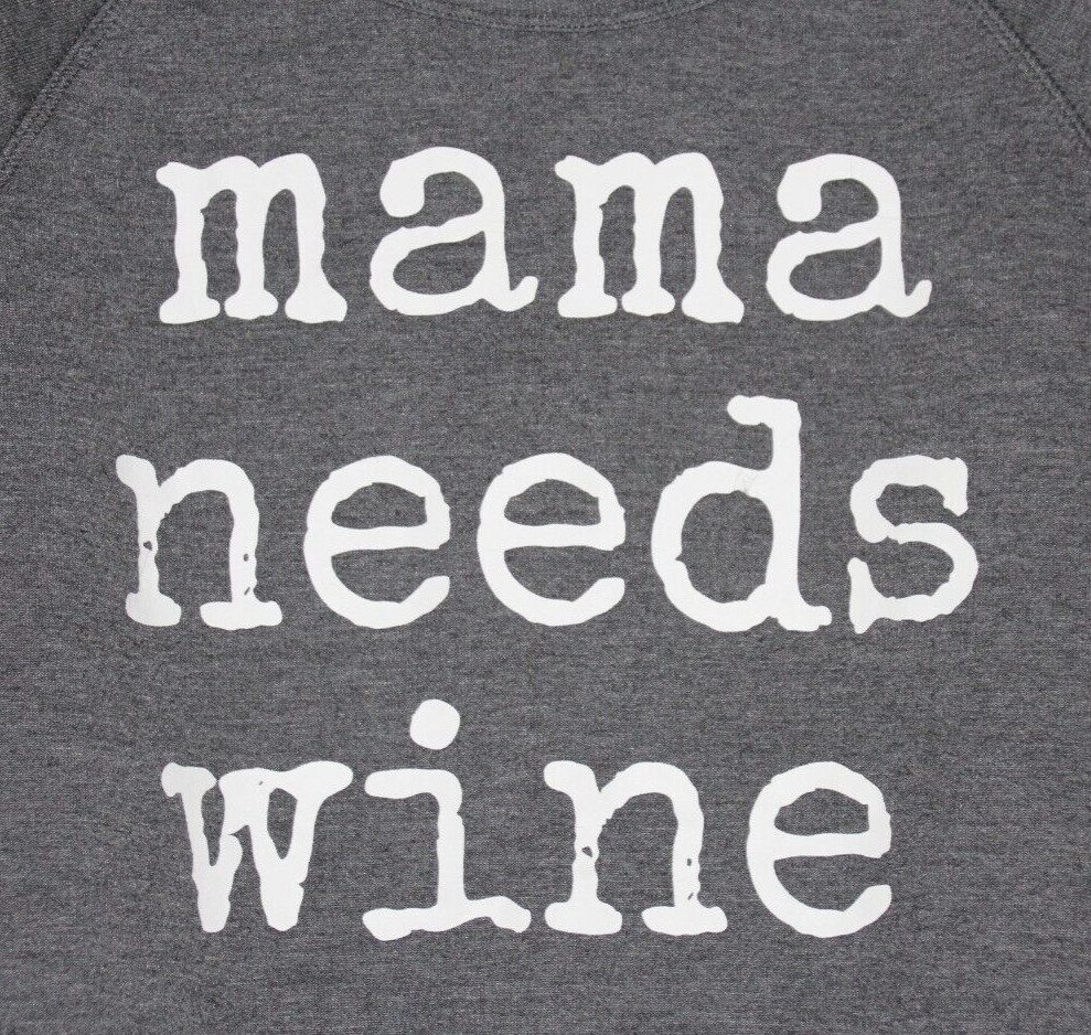 Grayson Threads Gray Mama Needs Wine Crewneck Swe… - image 2