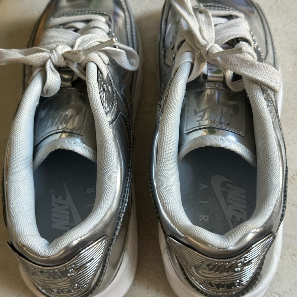 人気話題！Nike Wmns Air Max 90 llic Silver 2020 Nike Air Max 90 Metallic Silver Women's Size 12.5 Black