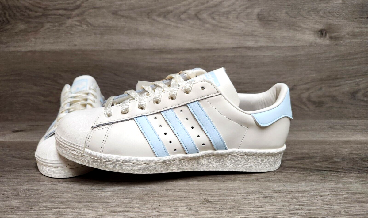 MEN'S Adidas Originals Superstar 82 Leather Cloud White Sky MEN'S Adidas Originals Superstar 82 Leather Cloud White Sky