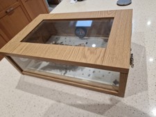 Small snake or reptile vivarium, glass and wood, used