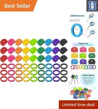 54PCS Colorful Key Caps for Easy Identification Protection - 9 Assorted Colors