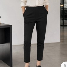 Sezane Office Carrier Minimalist Cotton Blend Slim Pants Size 38